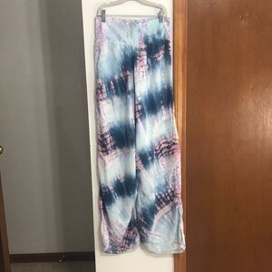 Hard Tail wide leg tie dye pants